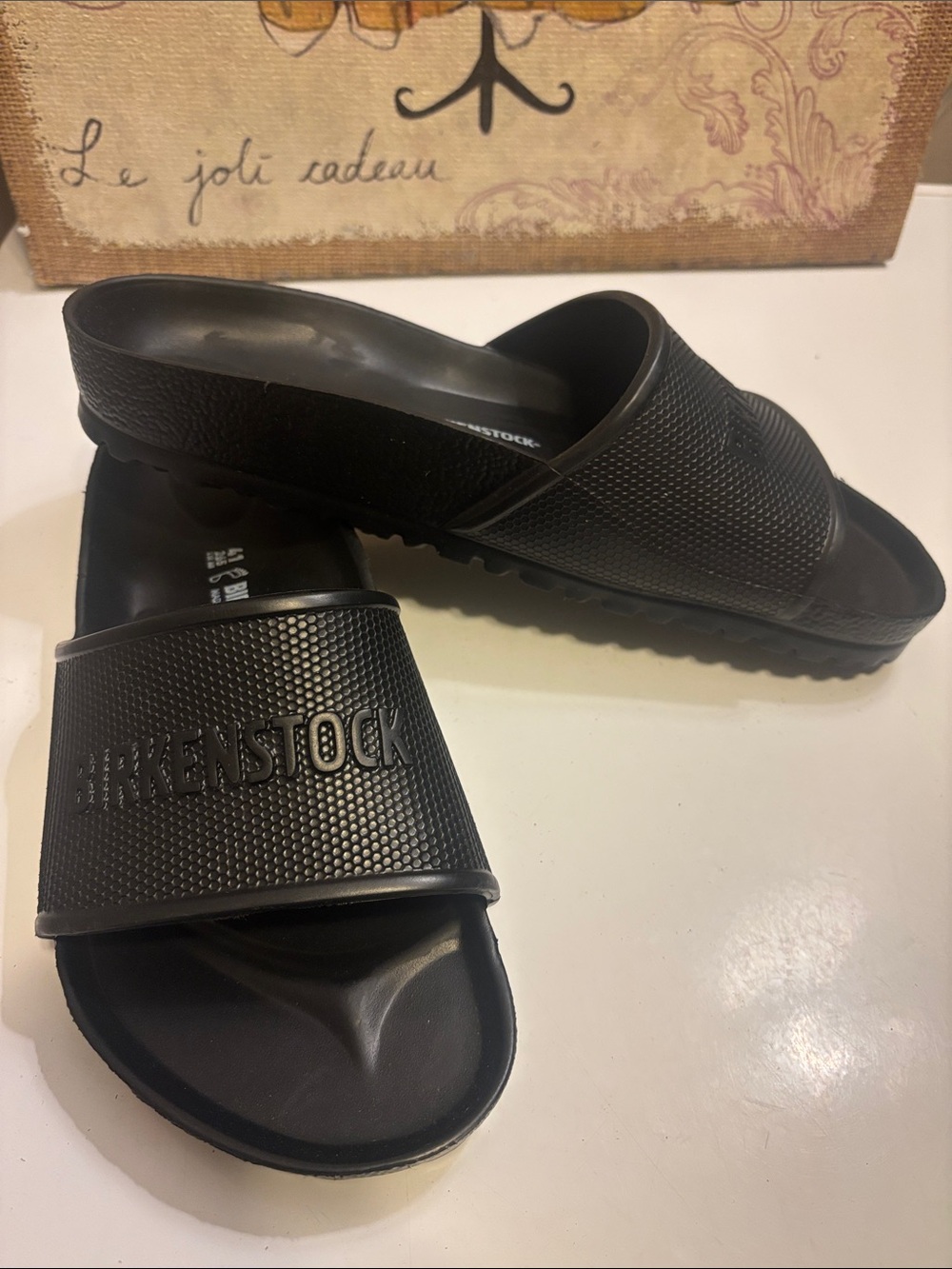 Birkenstock Men’s Black Slide Sandals